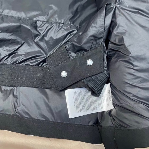 Burberry Women's Checkered Puffer Jacket - Beige, Black, Red - Picture 8 of 9